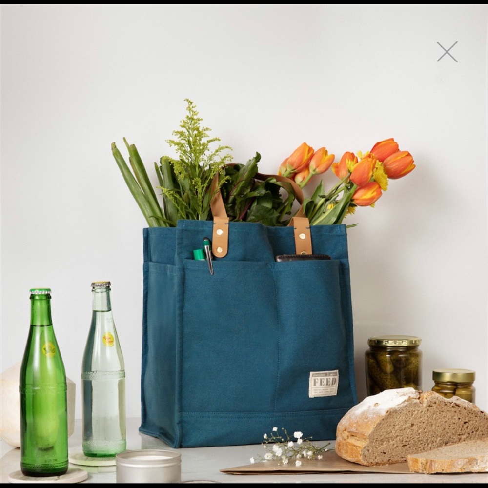 Feed Projects Canvas Market Tote with Pockets